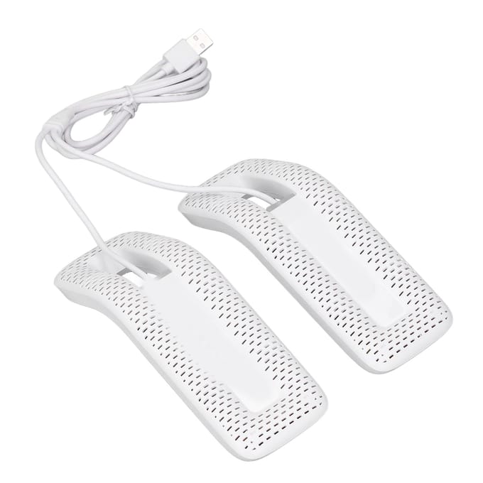 Désodorisant Sèche-chaussures Portable USB Électrique Sèche-chaussures pour Gants Chaussettes Boîte à Bijoux Blanc white