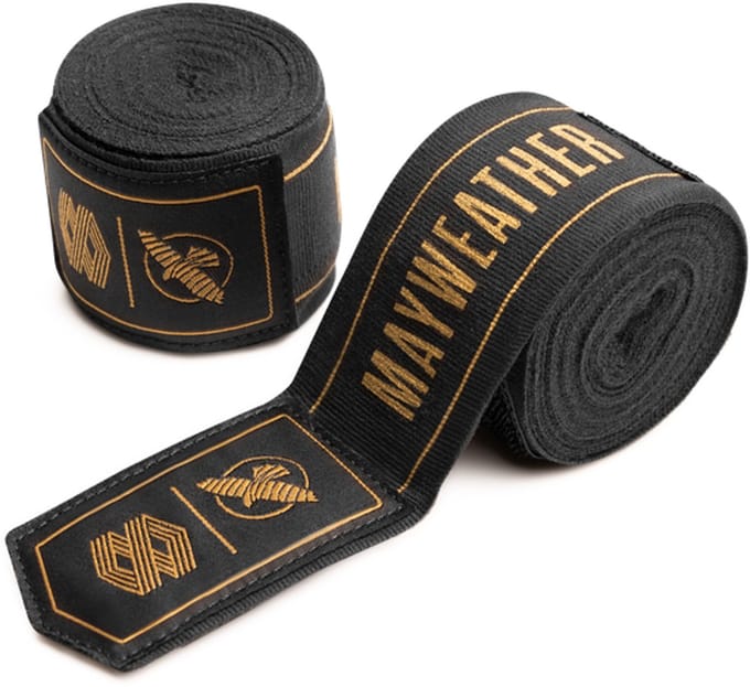 Hayabusa Mayweather Stretch Handwraps - Zwart/Goud - 4,5 meter