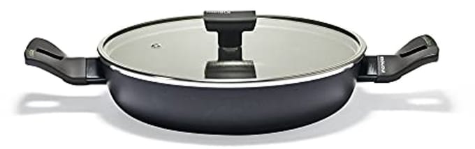 Aluminium Stoofpan Zwart 24 cm - Perfect voor Koken en Braden