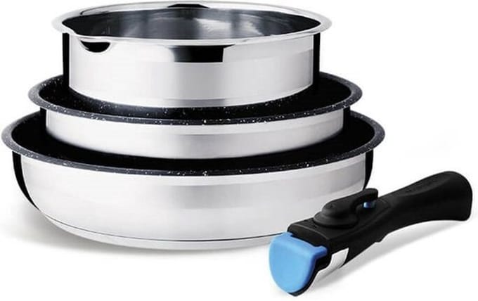 Maestro set, 2 pannen, steelpan, afneembare steel, MR-3529-4