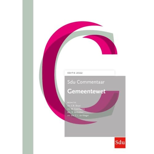 Sdu Commentaar Gemeentewet. Editie 2022 - Sdu Commentaar