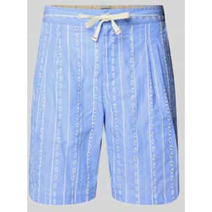 Regular fit korte broek met broderie anglaise