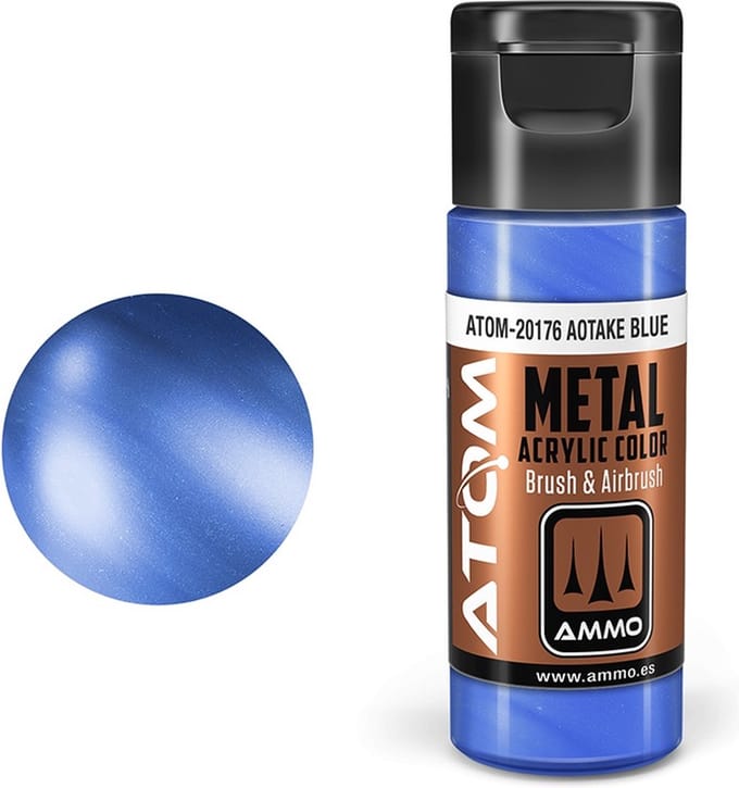 AMMO by Mig Jimenez Hobbyverf Acrylverf - MIG 20176 ATOM - Metallic Aotake Blue - Acryl - 20ml Verf flesje - 20 ml