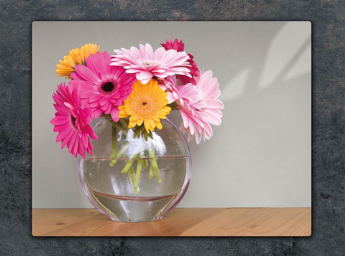 TMK ArtDeko - Snijplank - Glas - 52x40cm - Bloemen