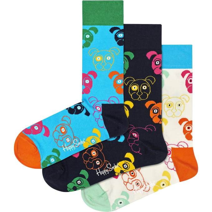 Happy Socks 3-Pack Mixed Dog Socks Gift Set - Maat 36 - 40