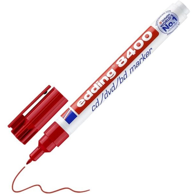 edding Permanent marker 8400 CD/DVD/BD 0,5 - 1 mm, rood