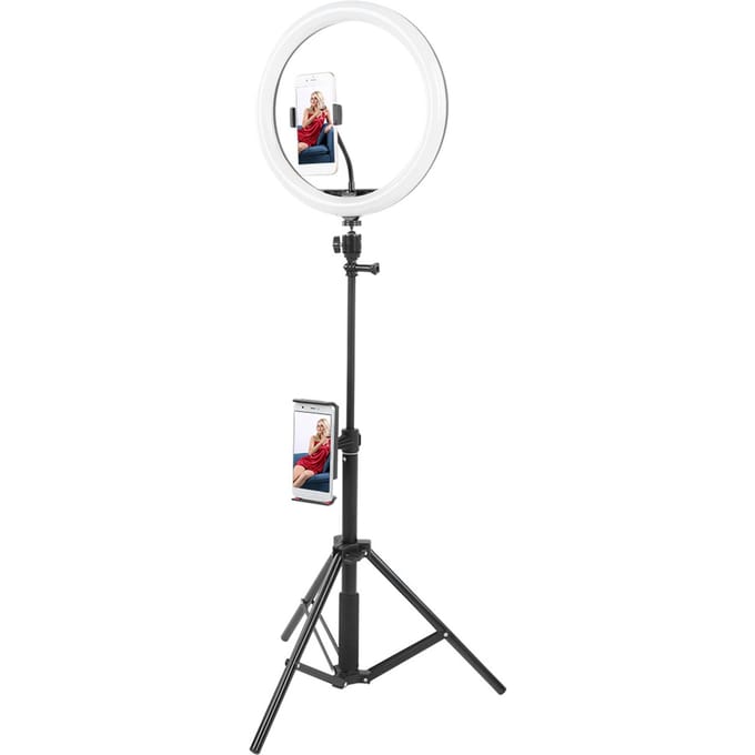 12       Dimbare LED Ringlamp Fotografie Invullicht met Statief voor Make-up Video Studio white