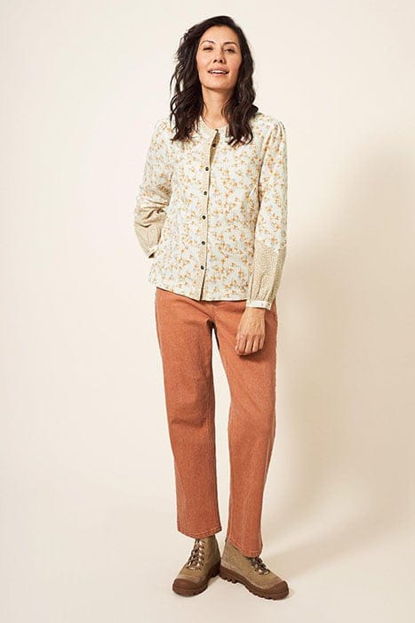 White Stuff Jasmine Cotton Shirt Ivory Multi Taglia: 6 | Magliette intime Outlet | Donna | Bianco