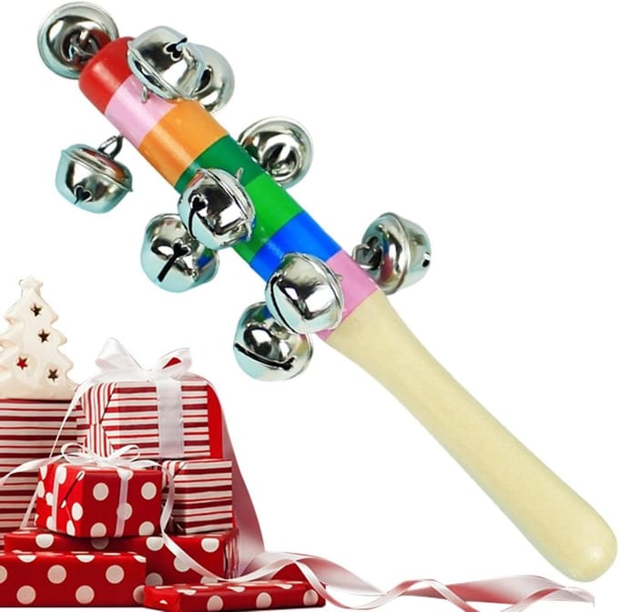 Handklokken Muziekspeelgoed - Percussie Instrument - Sensorisch Leren - Ergonomisch Handvat - 189 x 52 cm - Regenboogverloop