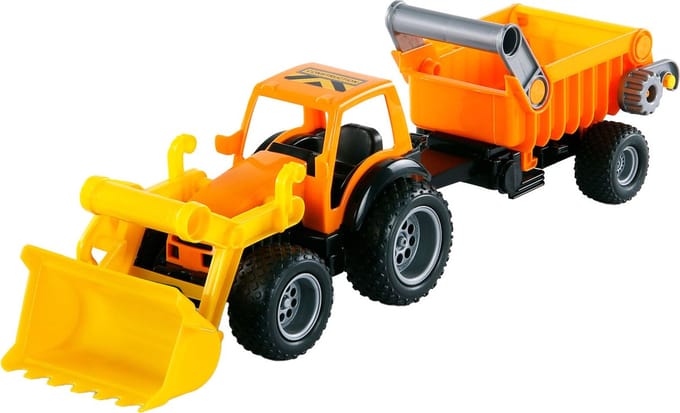 Cavallino Toys - Tractor with Front Loader and Trailer