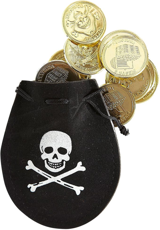 Piratentasje Met 12 Goudstukken