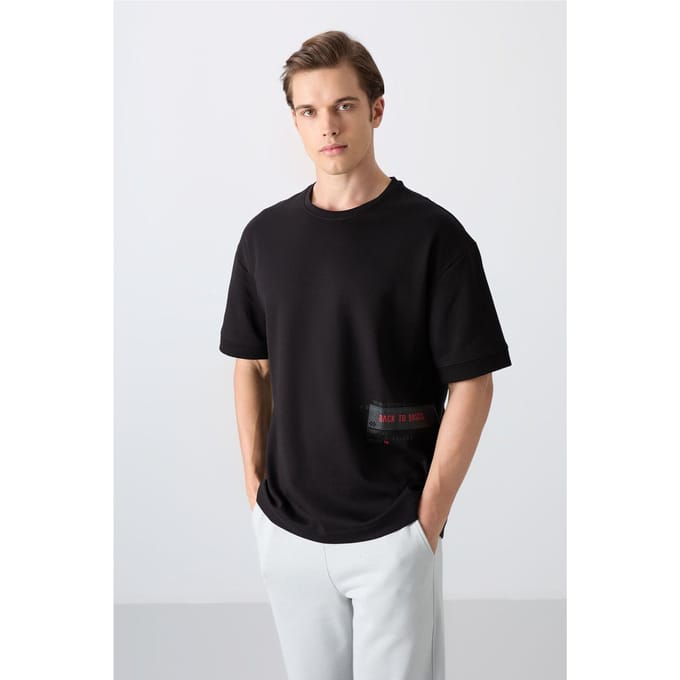 Oversized Katoenmix Crewneck T-Shirt