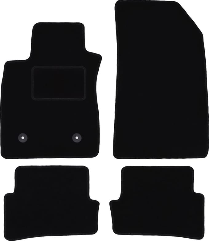 Zwarte veloursmatten voor: Renault Clio IV Grandtour, stationwagen, hatchback (2013-)