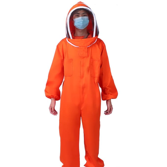Oranje Imker Eendelig Bijenpak Imker Beschermkleding Imkerij Uitrusting(XXL ) XXL red