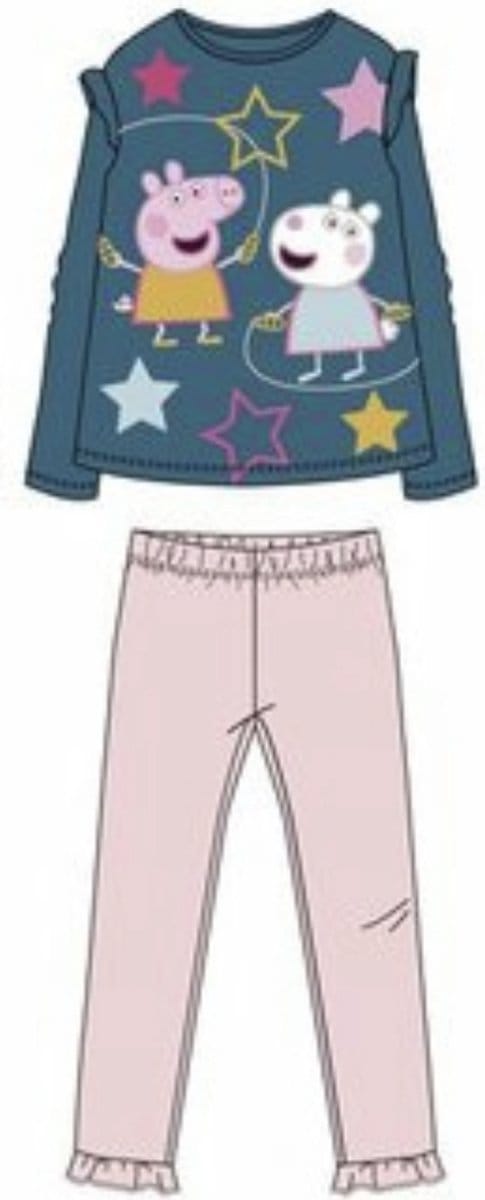 Peppa Pig Pyjama Turquoise Katoen Maat 116