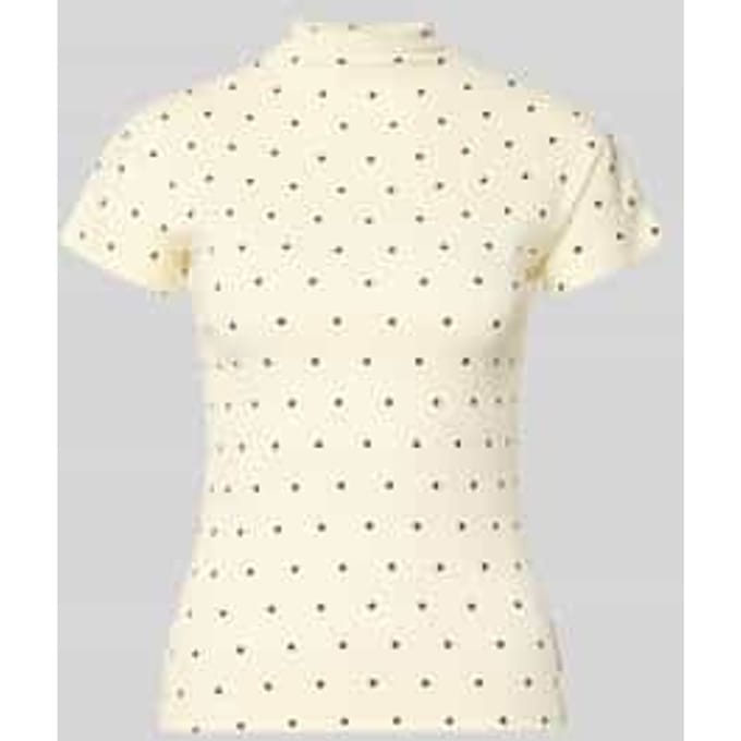 slim fit T-shirt van katoenmix