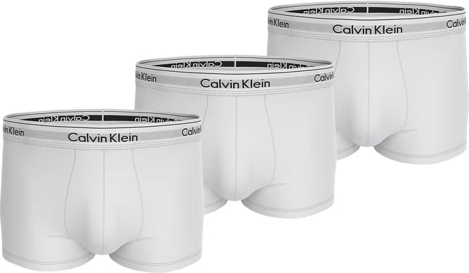 Calvin Klein Trunks (3-pack) - heren boxers normale lengte - wit