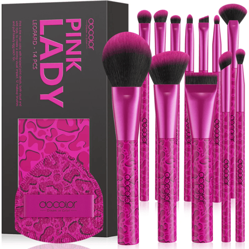 docolor cadeaudoos met fuchsia luipaardprint, set van 12 stuks