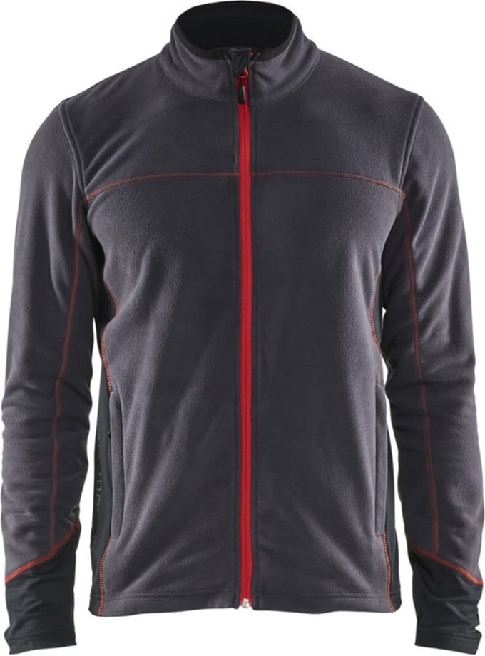 Blaklader Microfleecevest 4995-1010 - Donkergrijs/Rood - XL