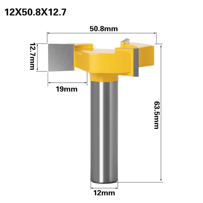 Spoilboard-oppervlakfreesbits 12 mm schacht 3-vleugels Slab-vlakfreesbit Schaafbit Hout 12.7mm