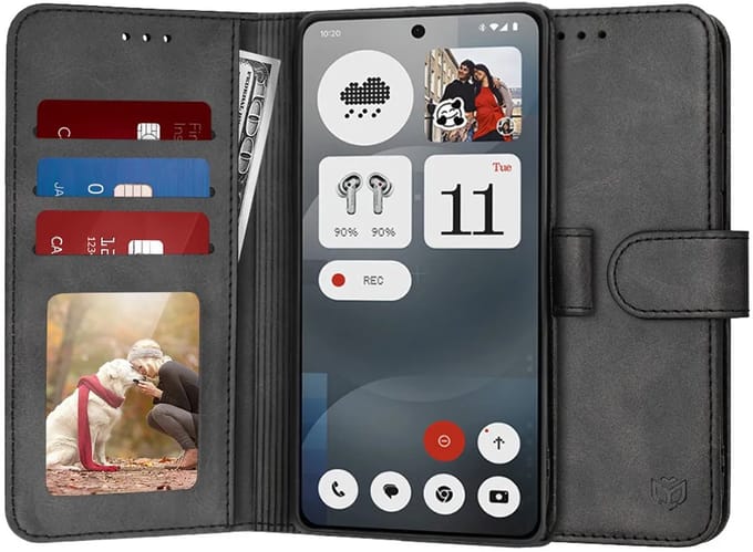 Hoesje geschikt voor Nothing Phone (3a) - Techsuit Diary Book Wallet Case - Zwart