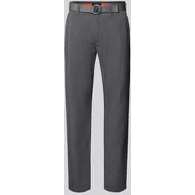 Slim fit broek met riem