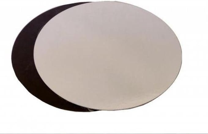 Cake board zwart/zilver 28cmx2mm - Decora