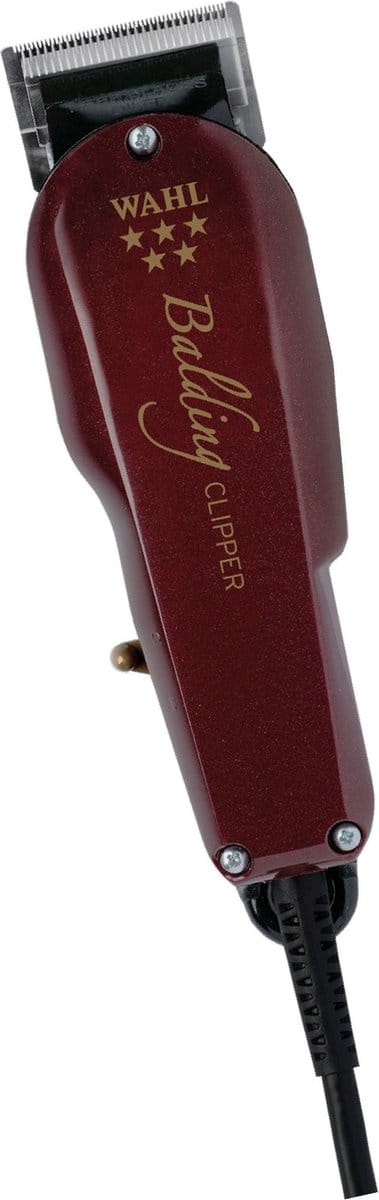 Wahl Balding Tondeuse - Kortste Knipbeurt op ware grootte, Zwart/Rood