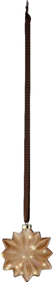 Lumineo Micro LED bloem lamp - 19 cm - 15 LED lampjes - Bruin