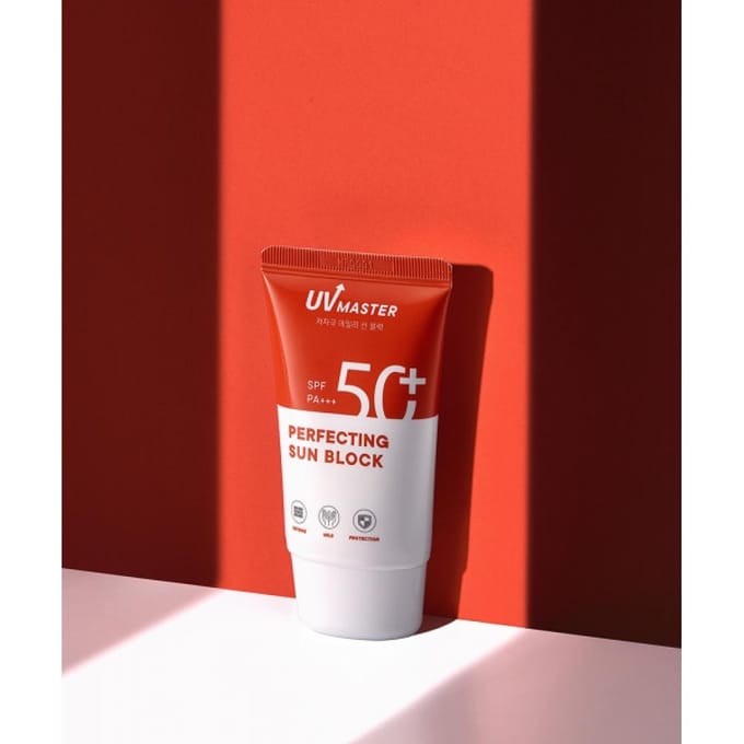 TONYMOLY UV Master Perfecting Sun Block 50ml (1+1 Dubbele Set) SPF50+ PA+++ white