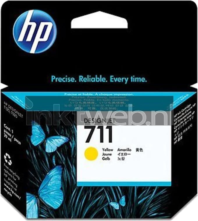 Inktcartridge hp cz132a 711 geel