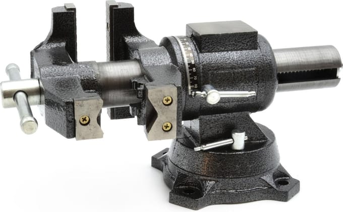 GEKO Multifunctionele bankschroef - 360° draaibaar - 125 mm - Gietijzer