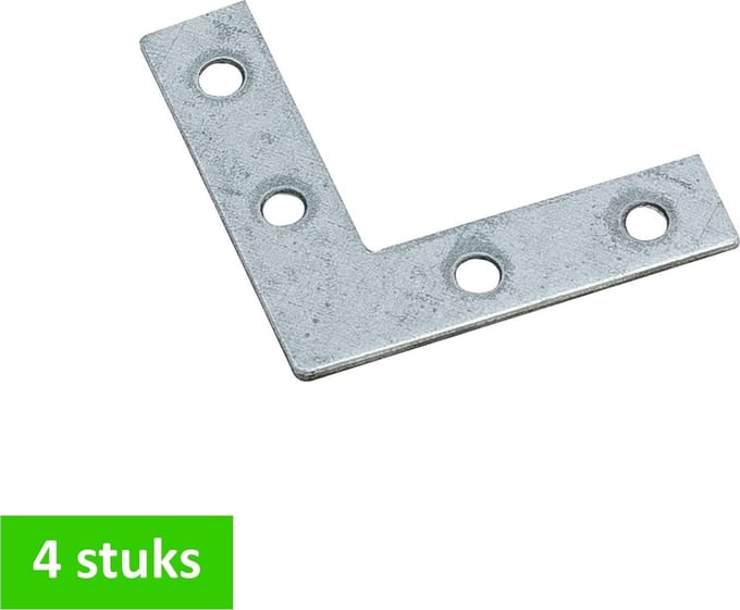 RAAMHOEKEN 30 x 30 mm VERZINKT 4 STUKS