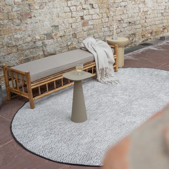 Buitenkleed Dahl Ovaal - Zwart - Dubbelzijdig - 160 x 230 cm - (M)