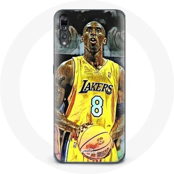 Coque - NBA - Huawei P20 - Kobe Bryant Dunk Lakers 8 - Noir - Rigide noir