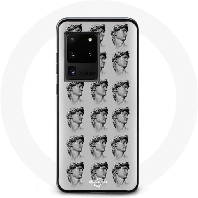 Hoesje - Samsung - Galaxy S20 Ultra - Flexibel - Standbeeld - Grijs grijs
