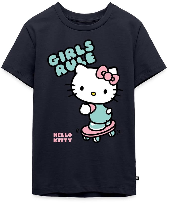 Hello Kitty Op Een Skateboard Met Girls Rules Premium T-Shirt Tiener
