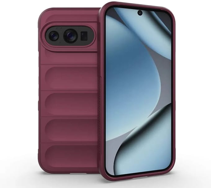 MobyDefend Hoesje - Geschikt voor Google Pixel 10 / Google Pixel 10 Pro - TPU Gripcase - Donkerpaars