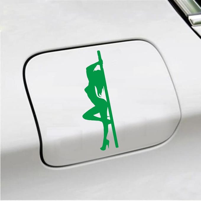 Bumpersticker - Paaldanseres - 16 X 5 - Groen