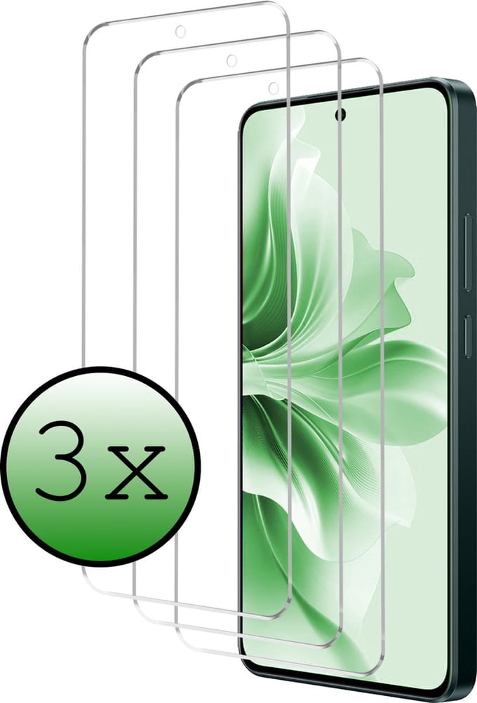 Screenprotector - 3 Stuks Geschikt voor OPPO Reno 11F - Extra Sterk - Beschermglas - Gehard Glas - Tempered Glass - Screen Protector