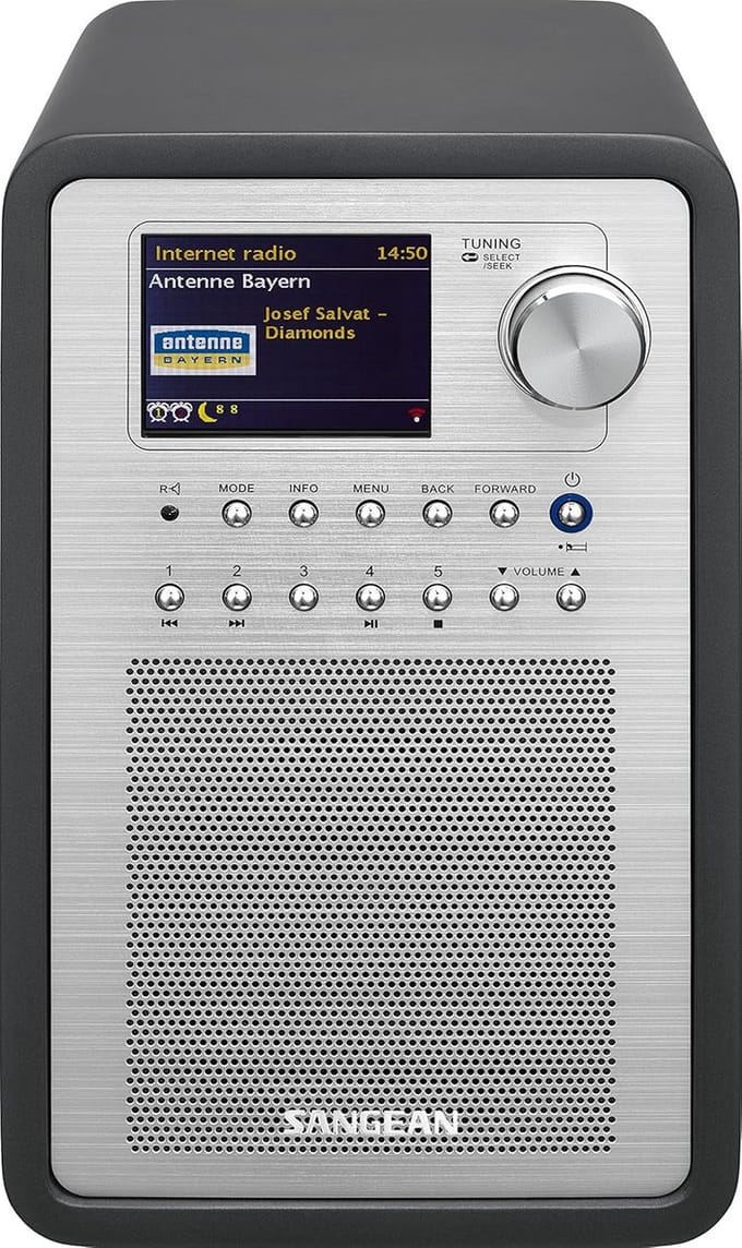 Draagbare Digitale Internetradio met 448 Voorkeurszenders en App-bediening