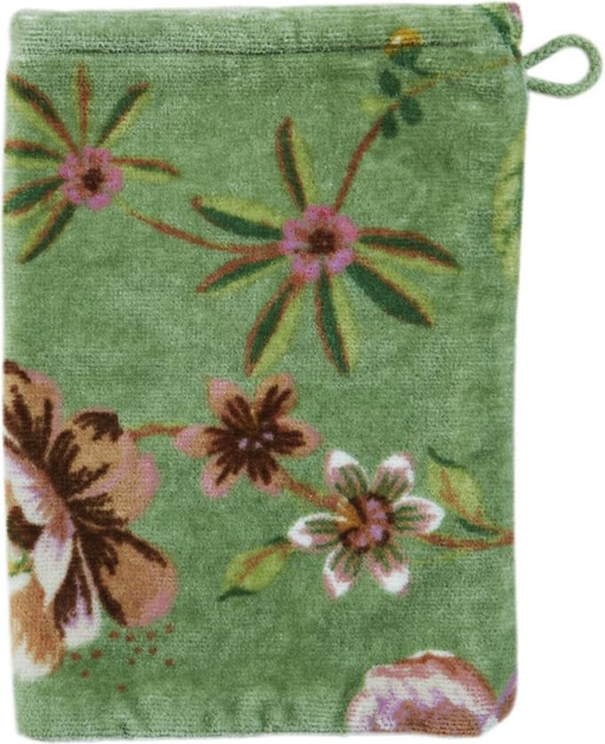 Pip Studio badgoed Secret Garden green - Washand 16x22 cm