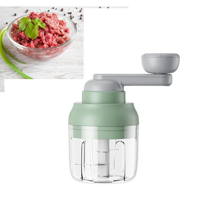 Hachoir à ail manuel multifonction, portable et pratique, idéal pour la cuisine et la maison vert