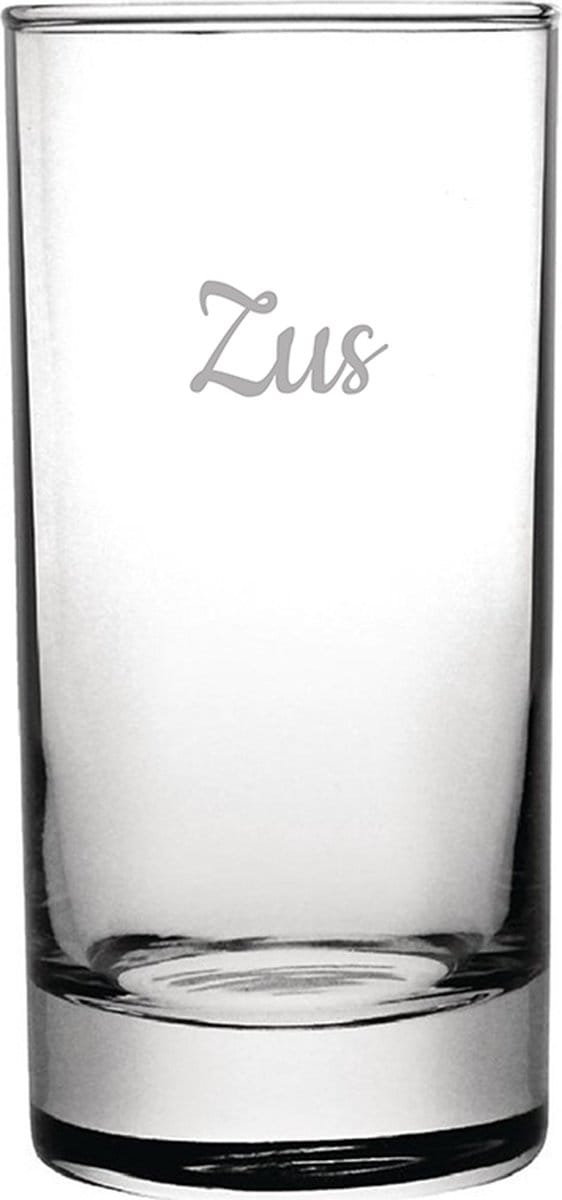 Gegraveerde longdrinkglas 28,5cl Zus