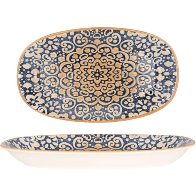 Bonna Serveerschaal - Alhambra - Porselein - 34x19 cm - set van 2
