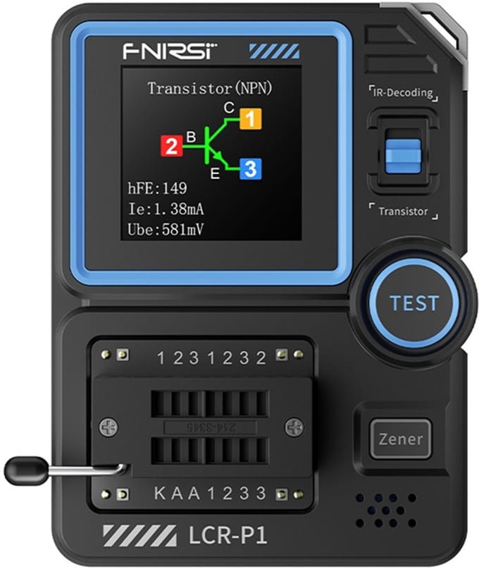 FNIRSI LCR-P1 Multifunctionele LCR en Transistor Tester