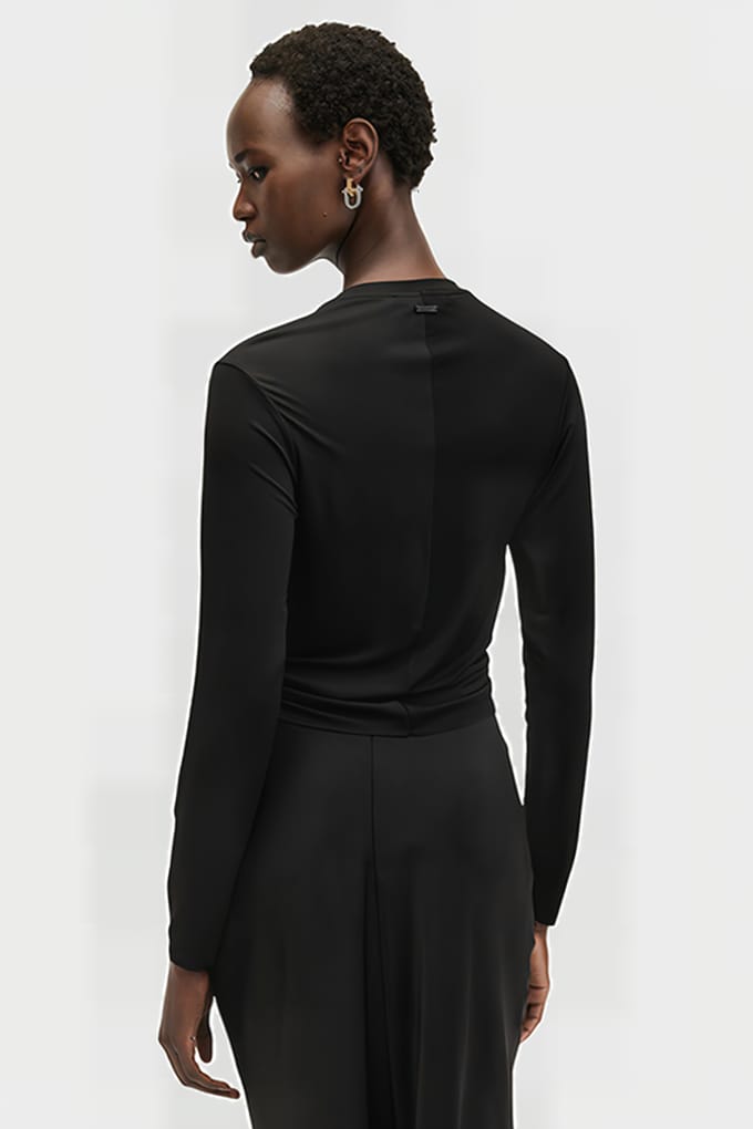 AllSaints Xylia Ls Top Black Größe: 10 | Blusen Outlet | Damen | Schwarz