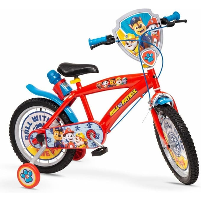 TMS Paw Patrol - Kinderfiets - 16 Inch - Czerwony - Veiligheid en Stabiliteit