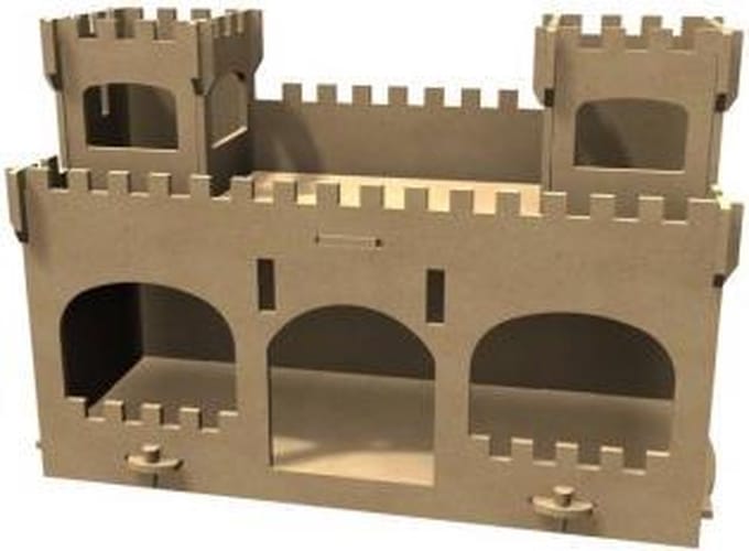 Gomille MDF Fort knutselset - creatief speelgoed 34x52x21 cm.