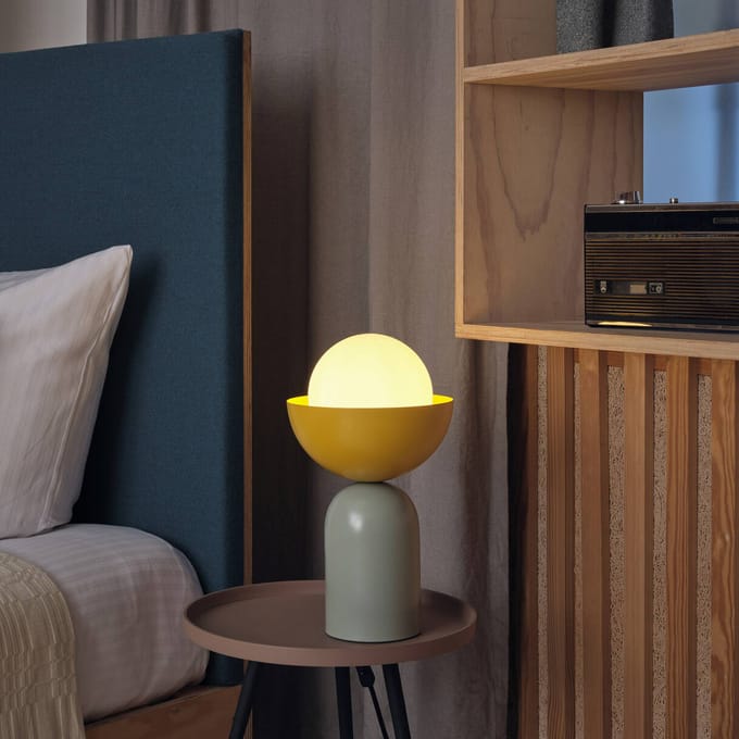 OSRAM DECOR Kom tafellamp E14 Groen/Geel 200mm, tafellamp, Metaal, Glas, met levendige kleuren